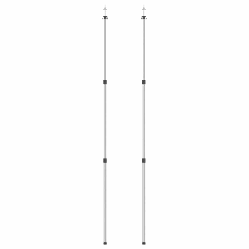 315219 vidaXL Telescopic Tarp Poles with Length of 102-260 cm 2 pcs Aluminum
