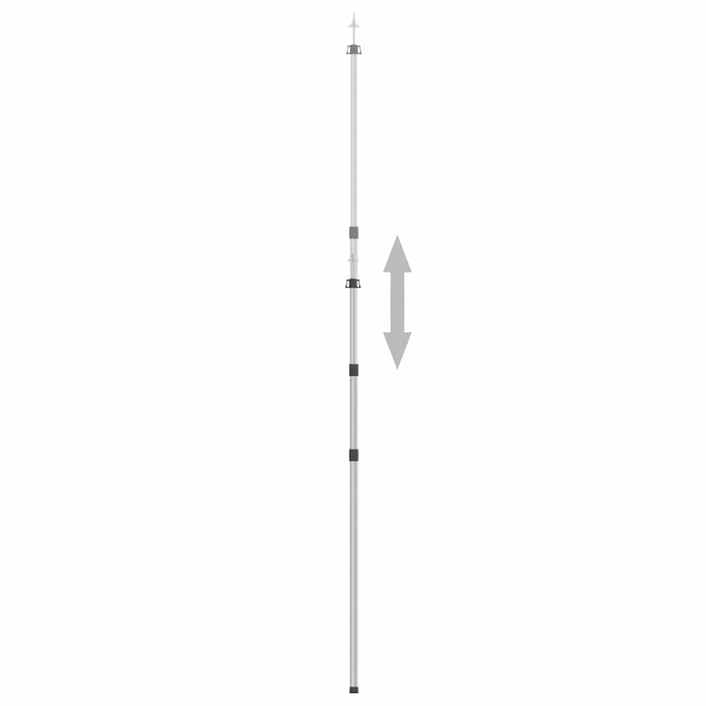 315219 vidaXL Telescopic Tarp Poles with Length of 102-260 cm 2 pcs Aluminum