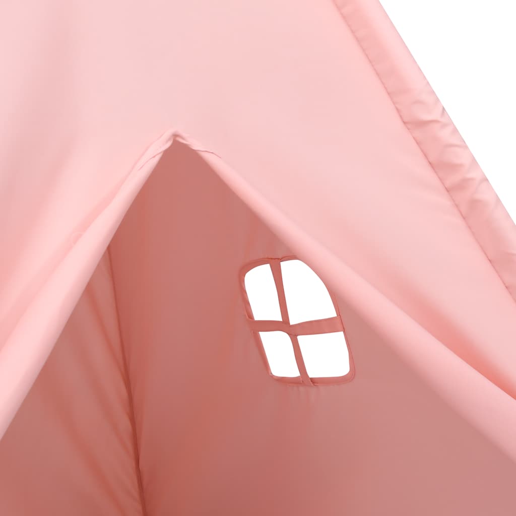 Children Teepee Tent with Bag Peach Skin Pink 120x120x150 cm