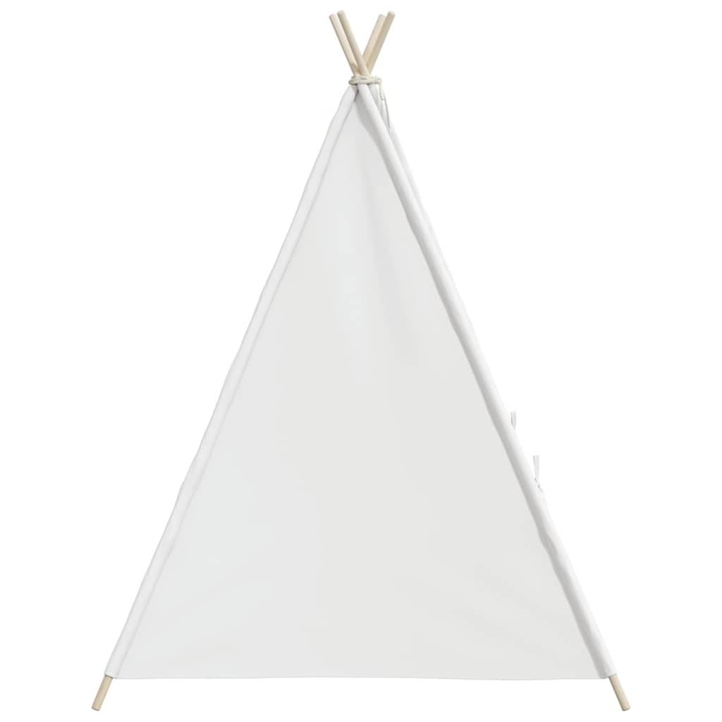 Children Teepee Tent with Bag Peach Skin White 120x120x150 cm