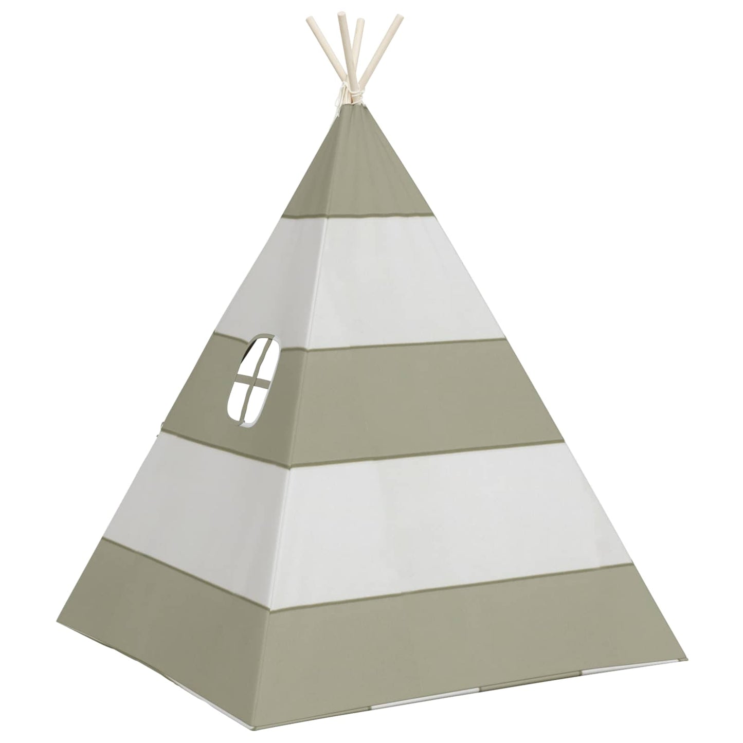 Children Tent Grey and White 120 x 120 x 150 cm Solid pine wood