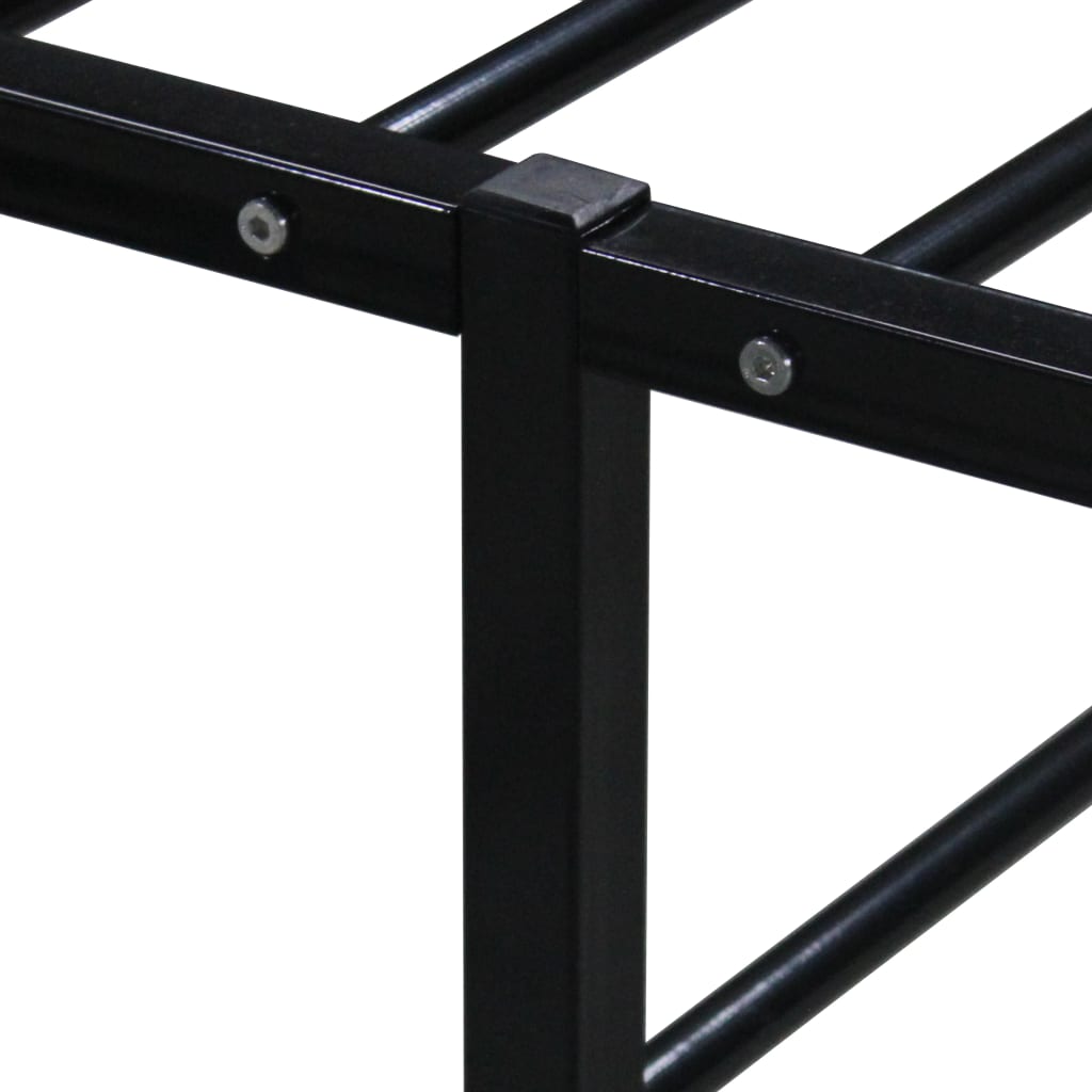 Bed Frame | Black | Powder-coated metal | Single | Durable | Bed Frame