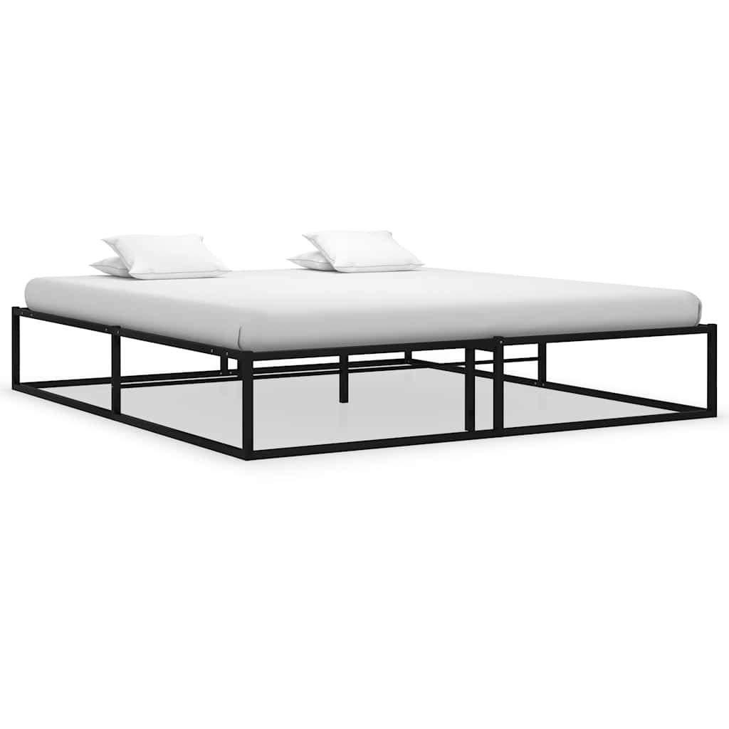 Bed Frame | Black | Powder-coated metal | Double | Durable | Bed Frame