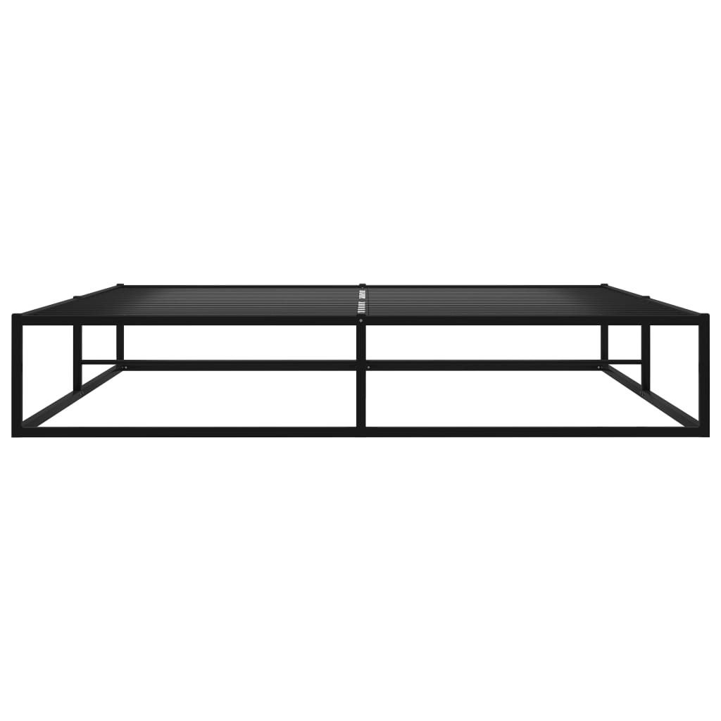 Bed Frame | Black | Powder-Coated Metal | Double | Sturdy | Bed Frame