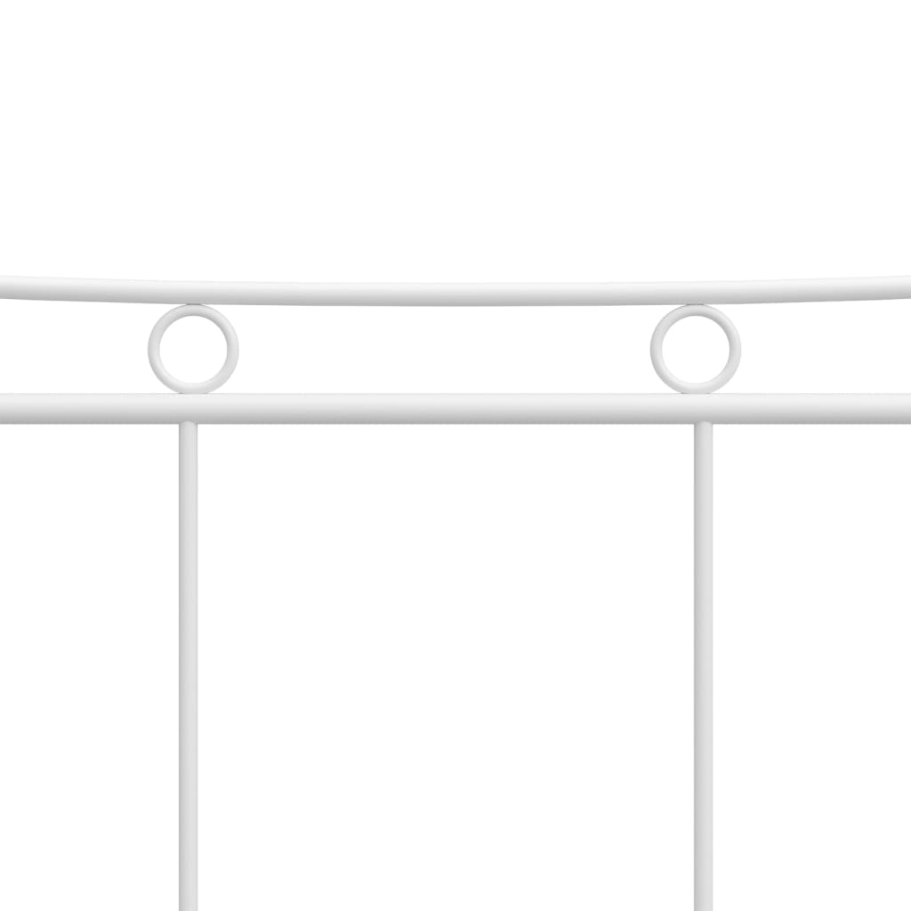 vidaXL Bed Frame without Mattress White Metal 200x200 cm