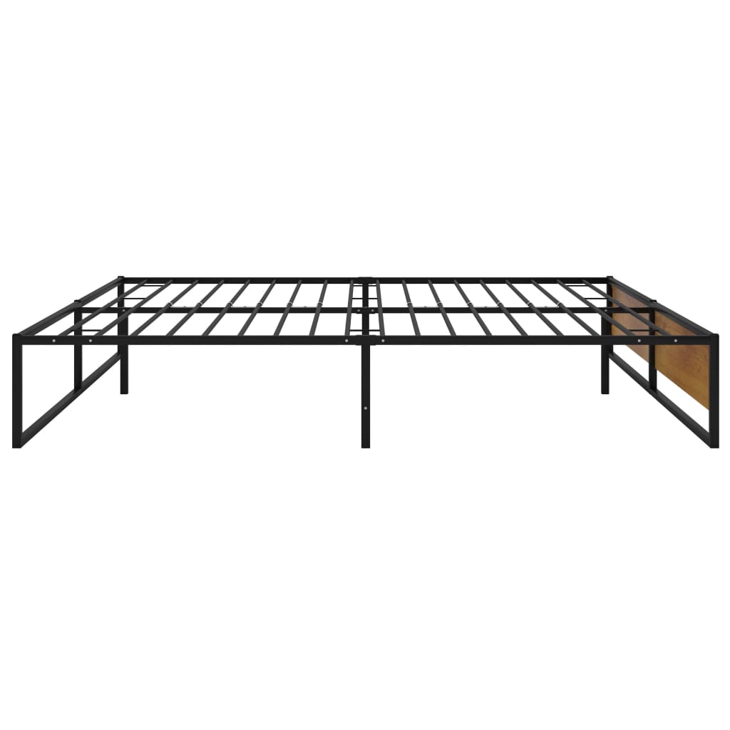 Bed Frame without Mattress Black Metal 180x200 cm Super King