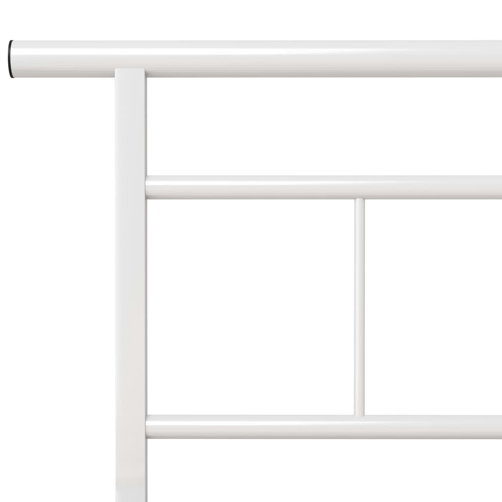 Bed Frame | White | Powder-coated metal, plywood | Single bed | Durable
