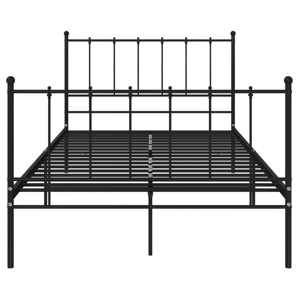 Bed Frame | Black | Powder-coated metal | Double | Durable | Bed Frame