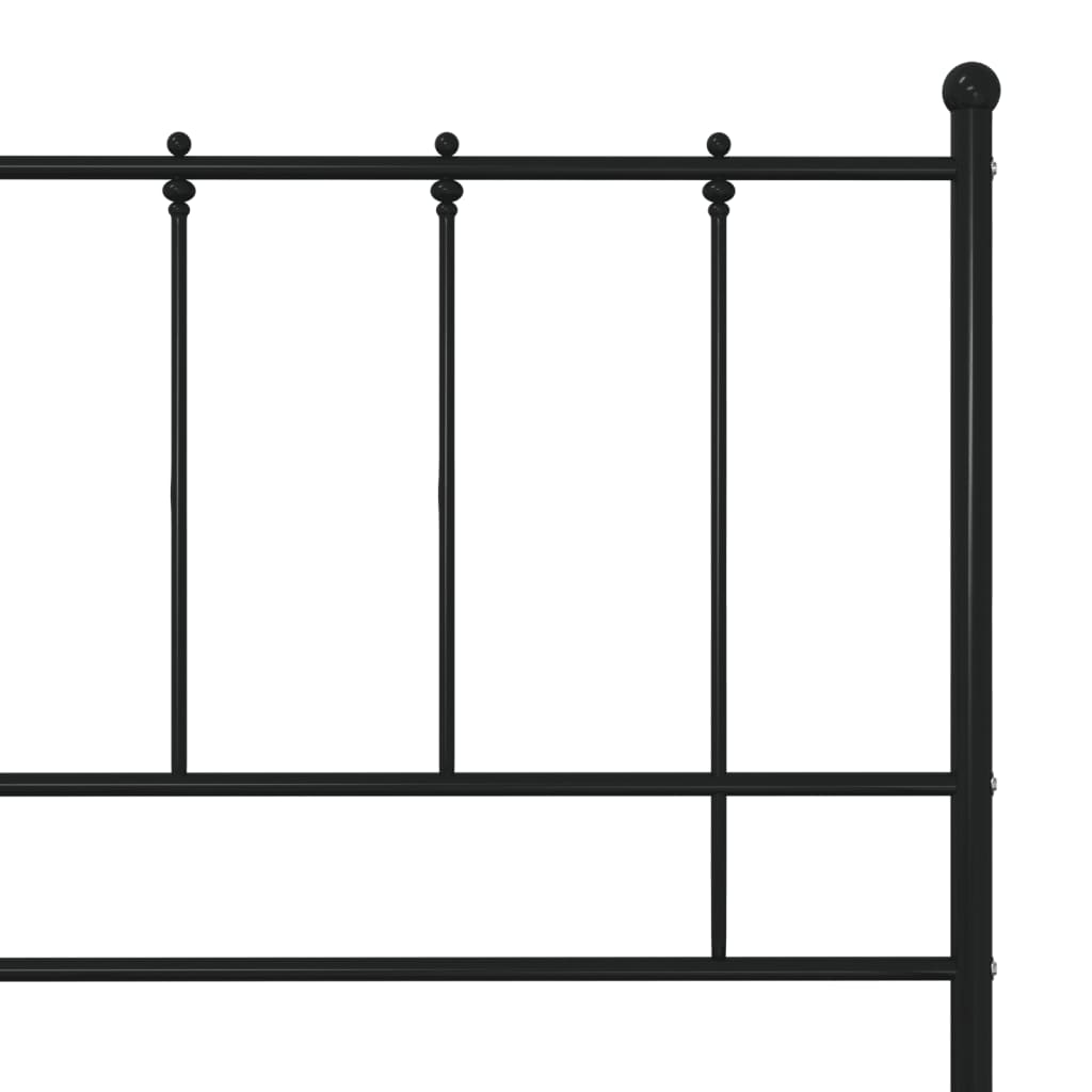 Bed Frame | Black | Powder-coated metal | Double | Durable | Bed Frame