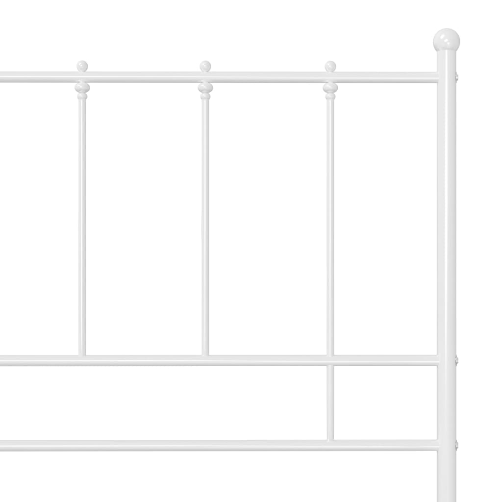 Bed Frame | White | Powder-coated metal | 120x200 cm | Durable