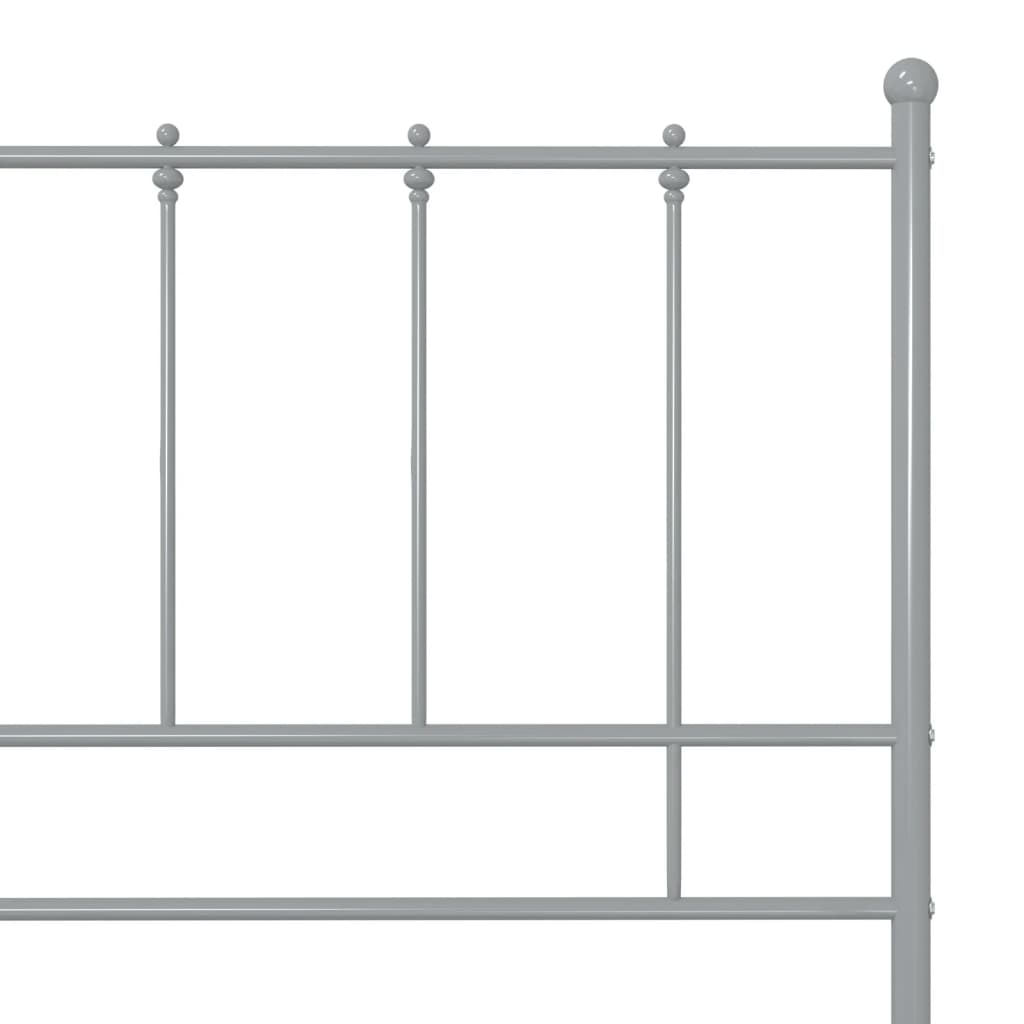 Bed Frame | Grey | Powder-coated metal | Double | Durable | Bed Frame