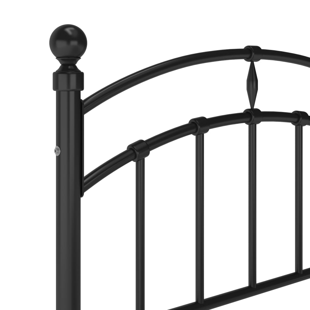 Bed Frame | Black | Powder-coated metal | 100x200 cm | Tough | Bed Frame