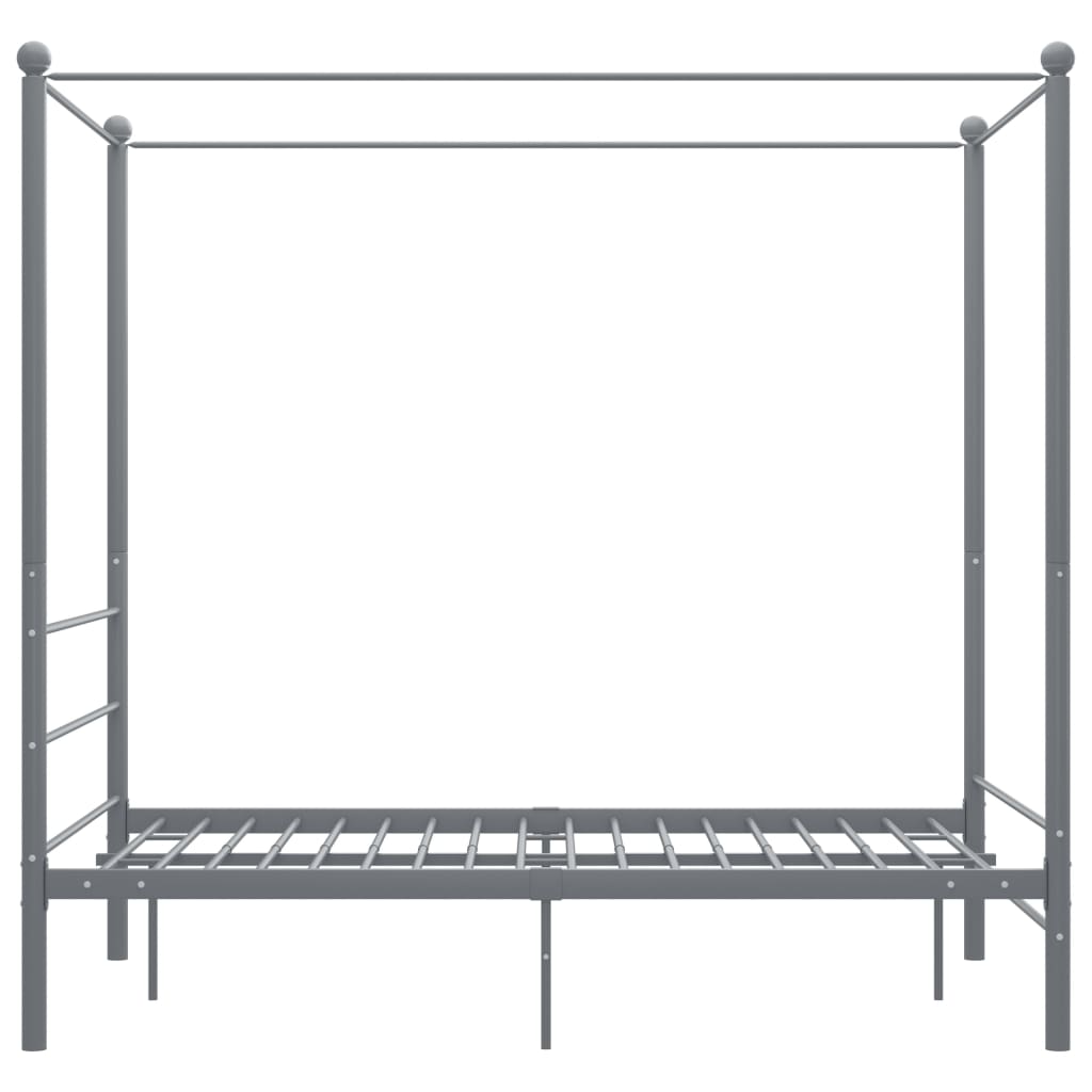 Bed Frame | Grey | Powder-coated metal | 140x200 cm | Bed Frame