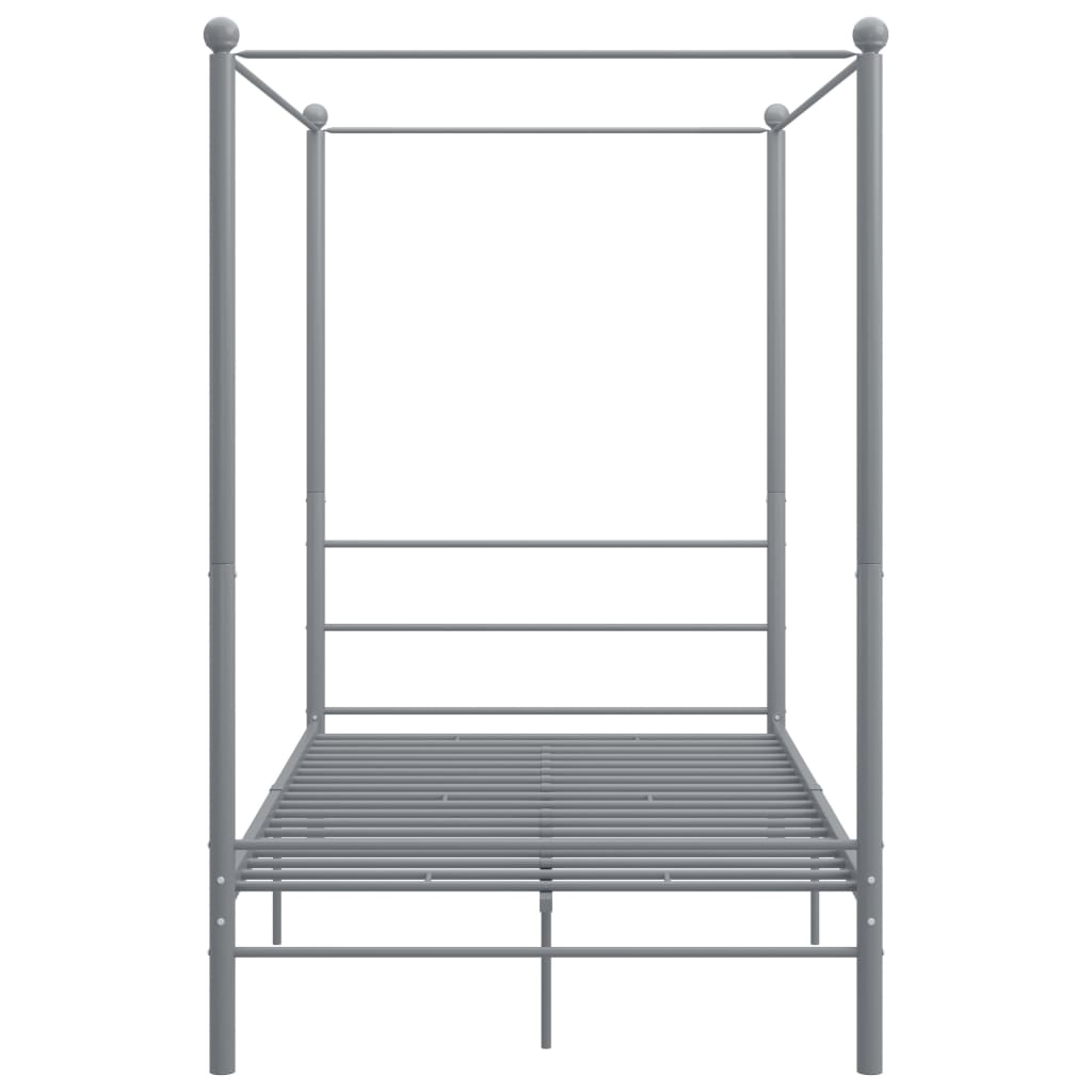 Bed Frame | Grey | Powder-coated metal | 140x200 cm | Bed Frame