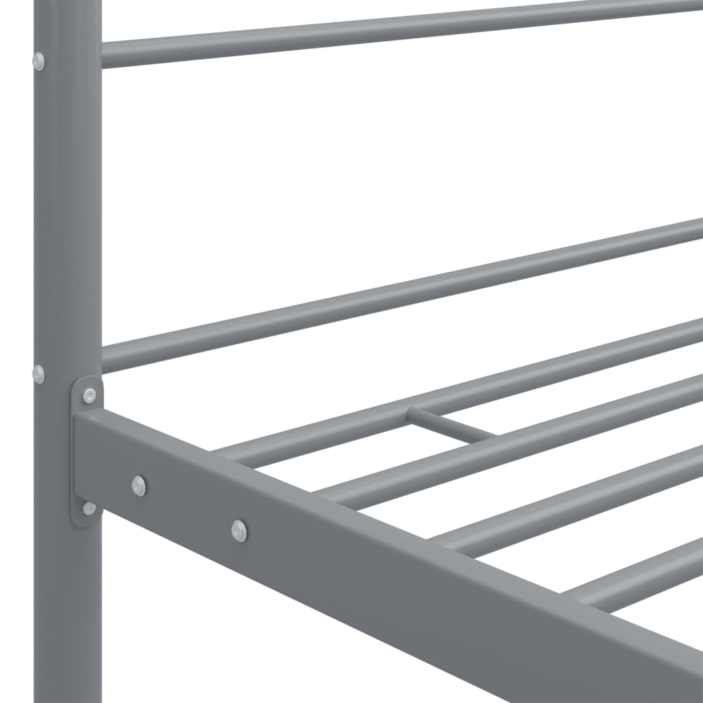 Bed Frame | Grey | Powder-coated metal | 140x200 cm | Bed Frame
