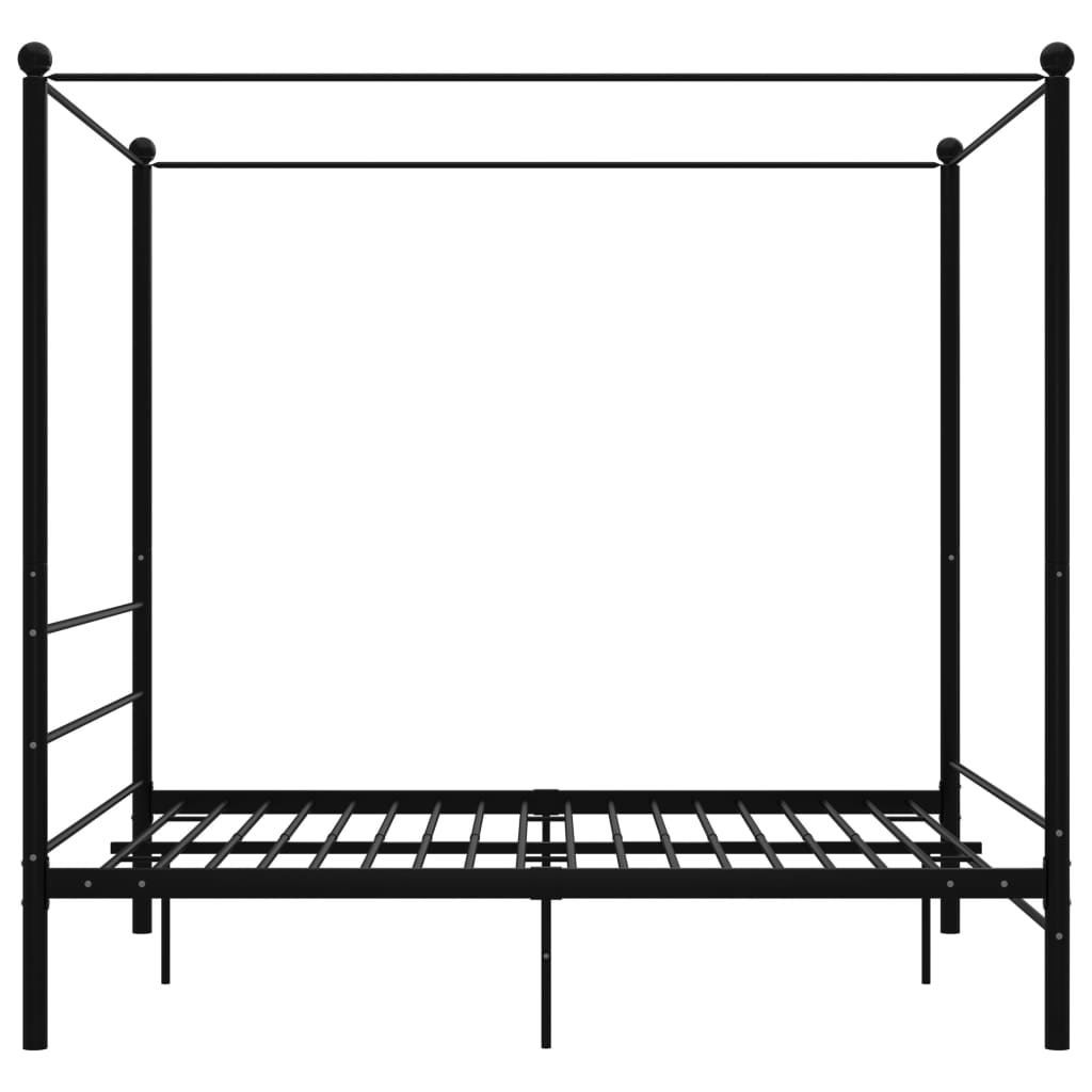 Bed Frame | Black | Powder-coated metal | Double | Durable | Bed Frame