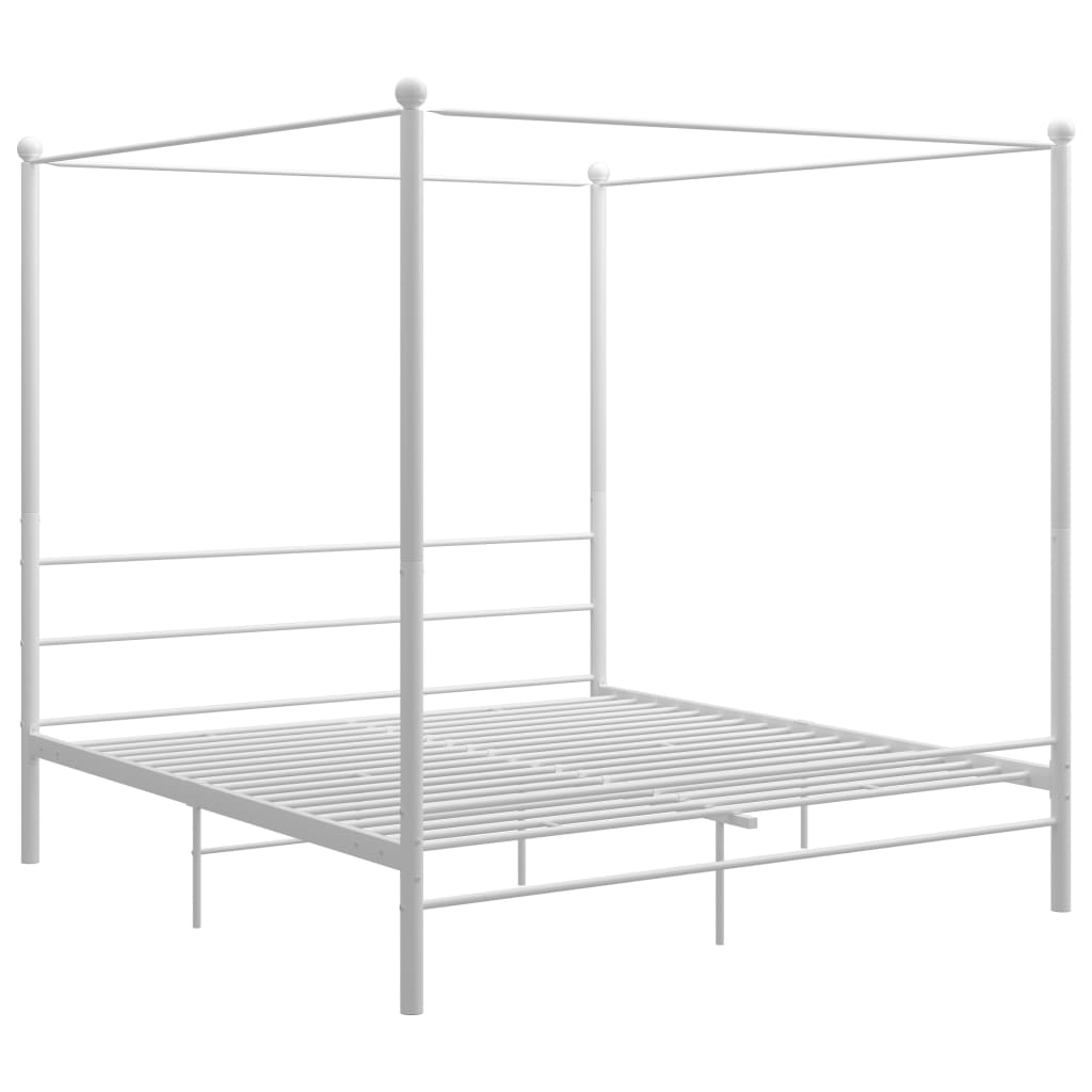 Bed Frame | White | Powder-coated metal | Super King