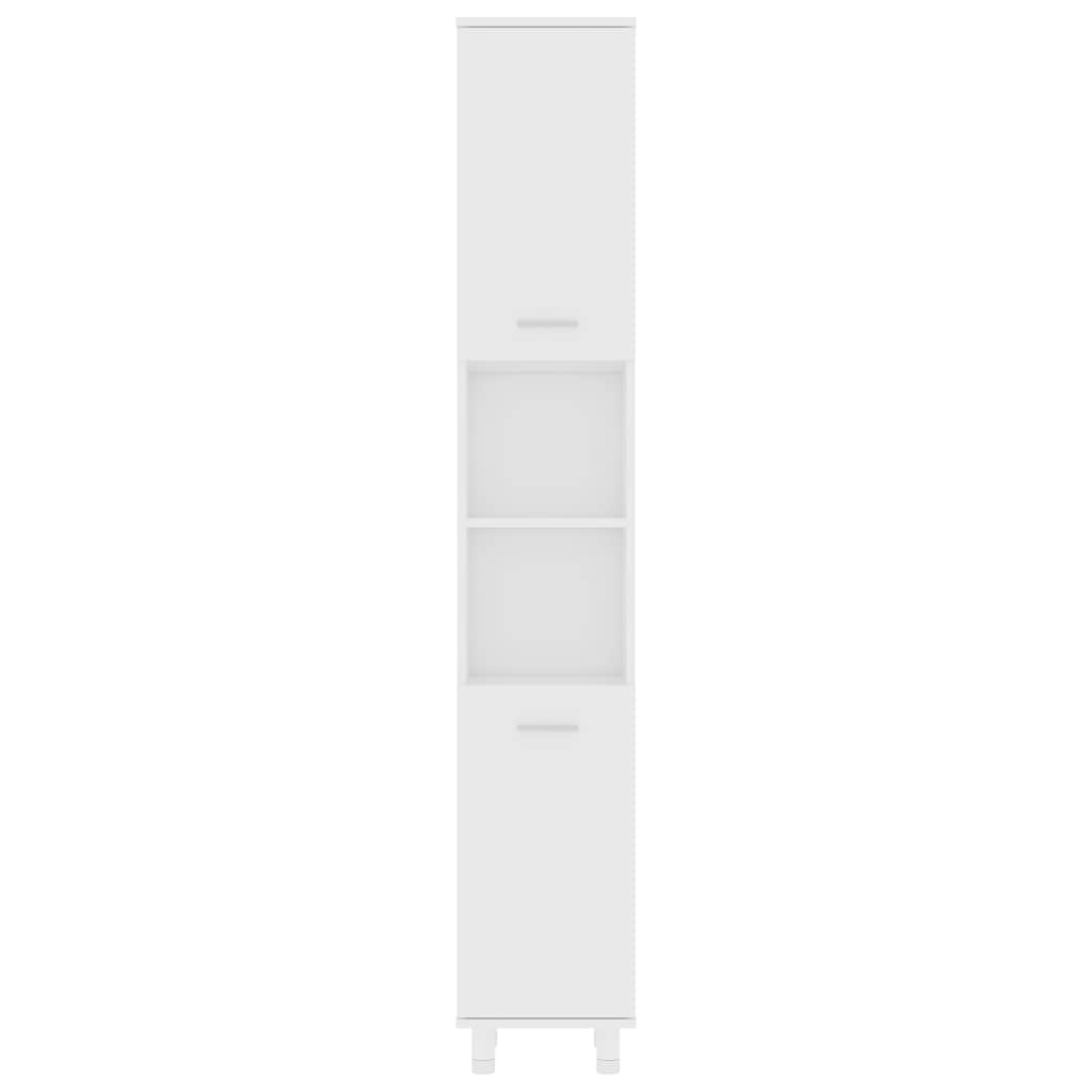 4 Piece Bathroom Furniture Set White Engineered Wood
