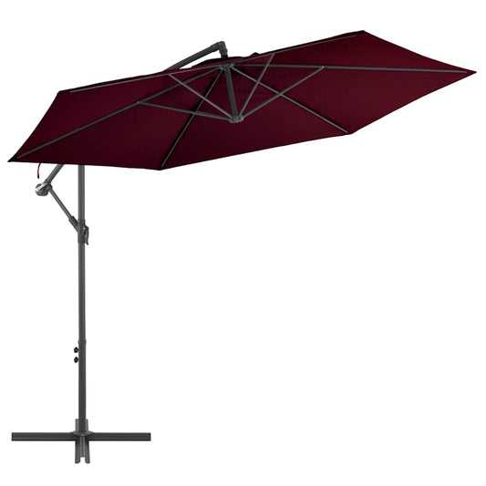Cantilever Garden Parasol with Aluminium Pole Bordeaux Red 300 cm