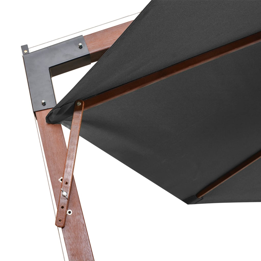 Hanging Garden Parasol | Anthracite | Solid Fir Wood | Large
