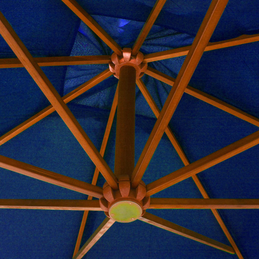 Hanging Garden Parasol | Azure Blue | Polyester, Fir Wood, Bamboo | Large