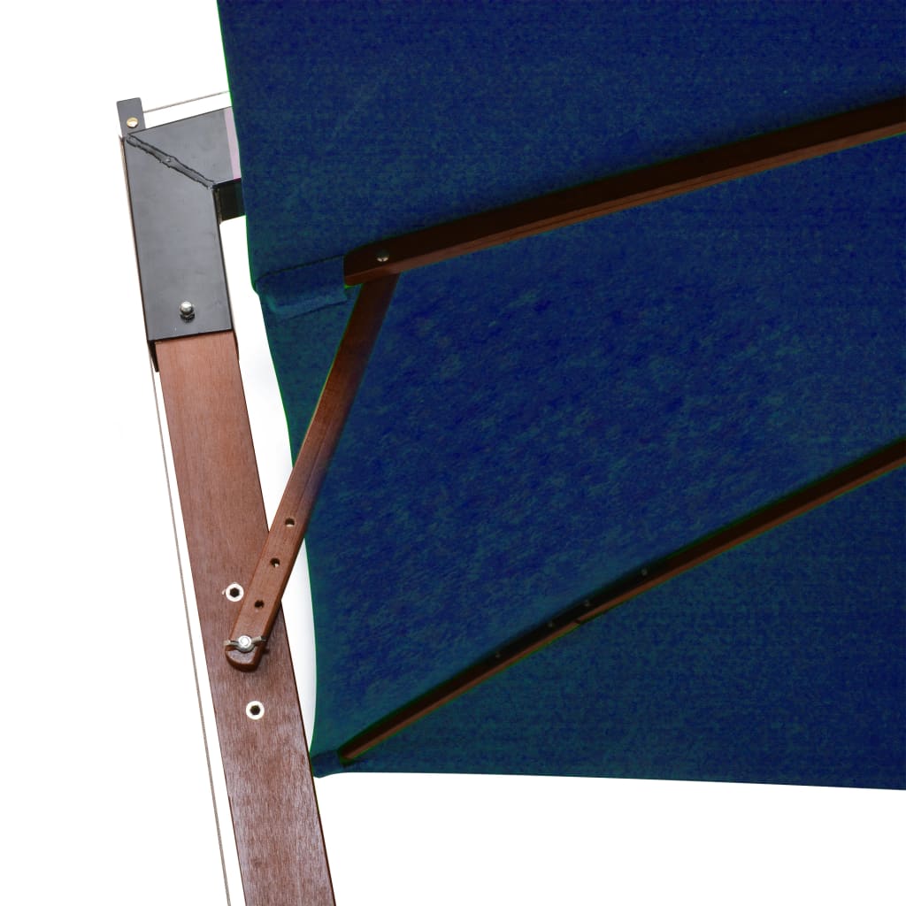 Hanging Garden Parasol | Azure Blue | Polyester, Fir Wood, Bamboo | Large