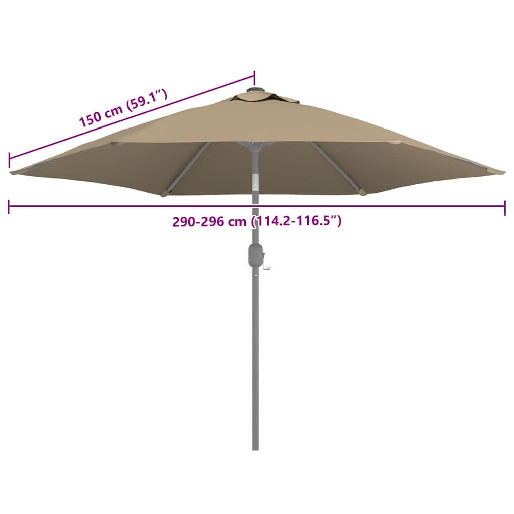 Replacement Fabric | Taupe | 100% polyester | 300 cm diameter