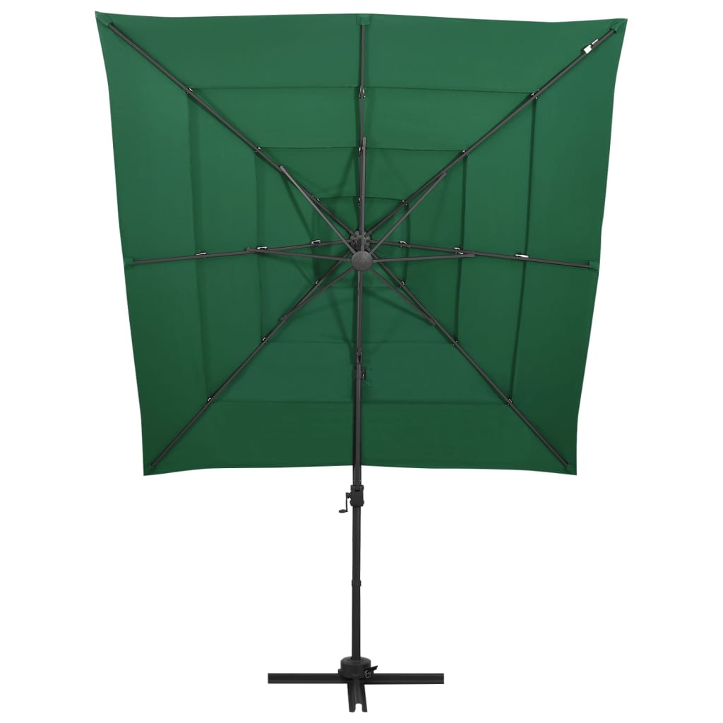 Garden Parasol | Green | Polyester | Large | Foldable | Garden Parasol