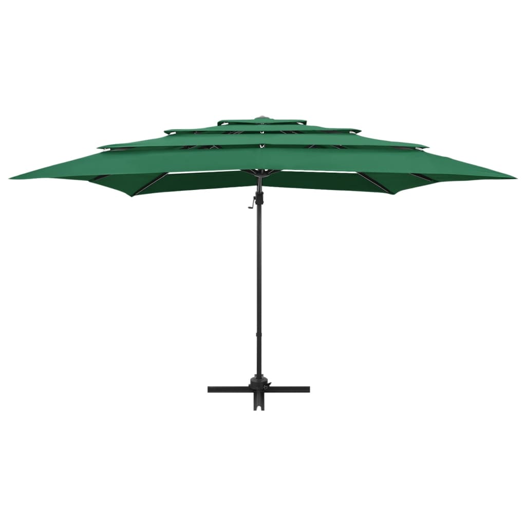 Garden Parasol | Green | Polyester | Large | Foldable | Garden Parasol