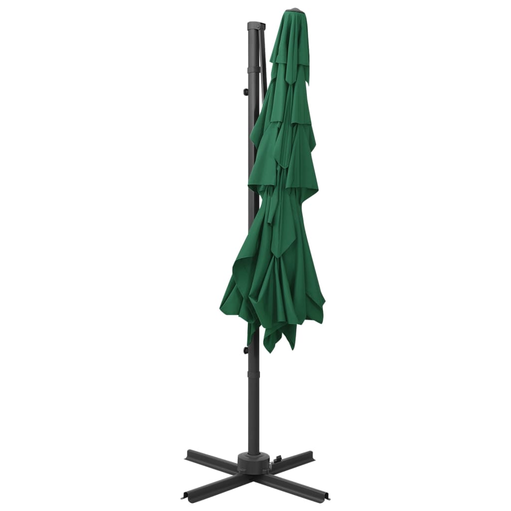 Garden Parasol | Green | Polyester | Large | Foldable | Garden Parasol