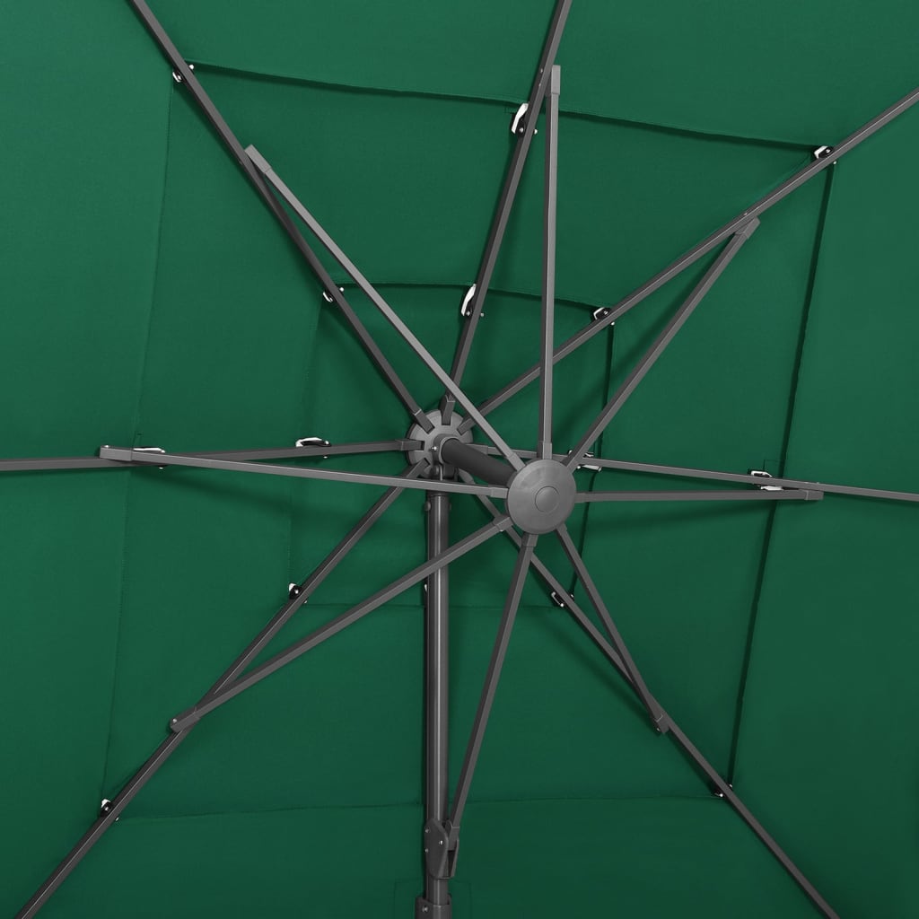 Garden Parasol | Green | Polyester | Large | Foldable | Garden Parasol