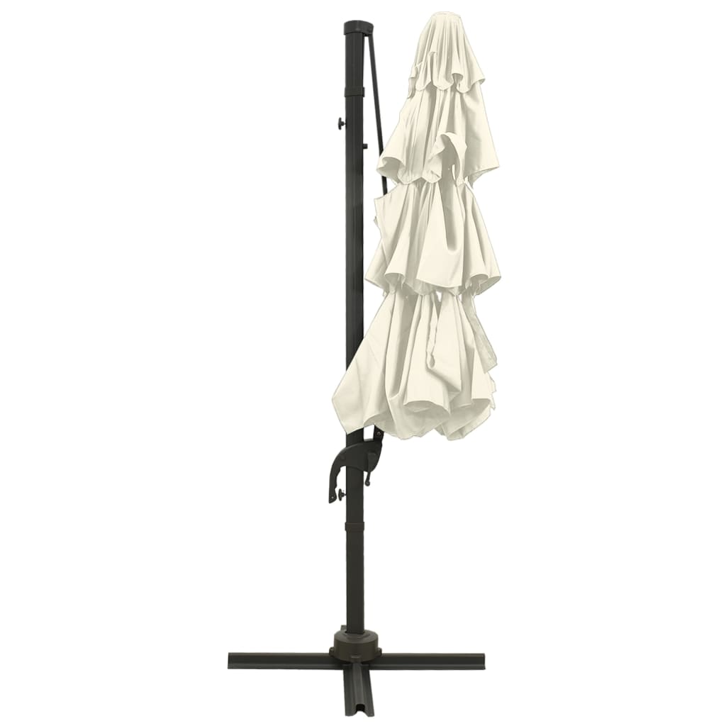 Garden Parasol | Sand | Polyester, Powder-Coated Aluminium | Large