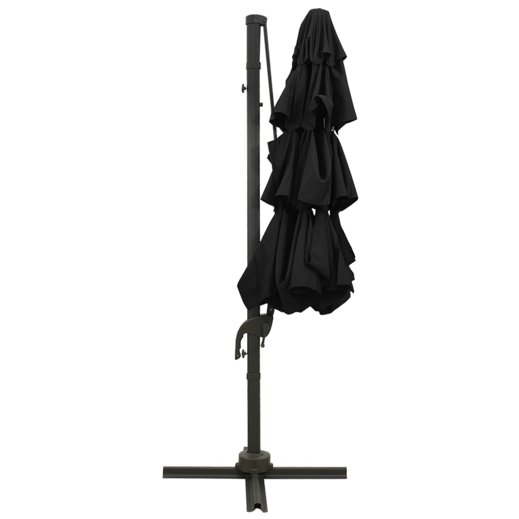 Garden Parasol | Black | Polyester | 3x3 meters | Foldable