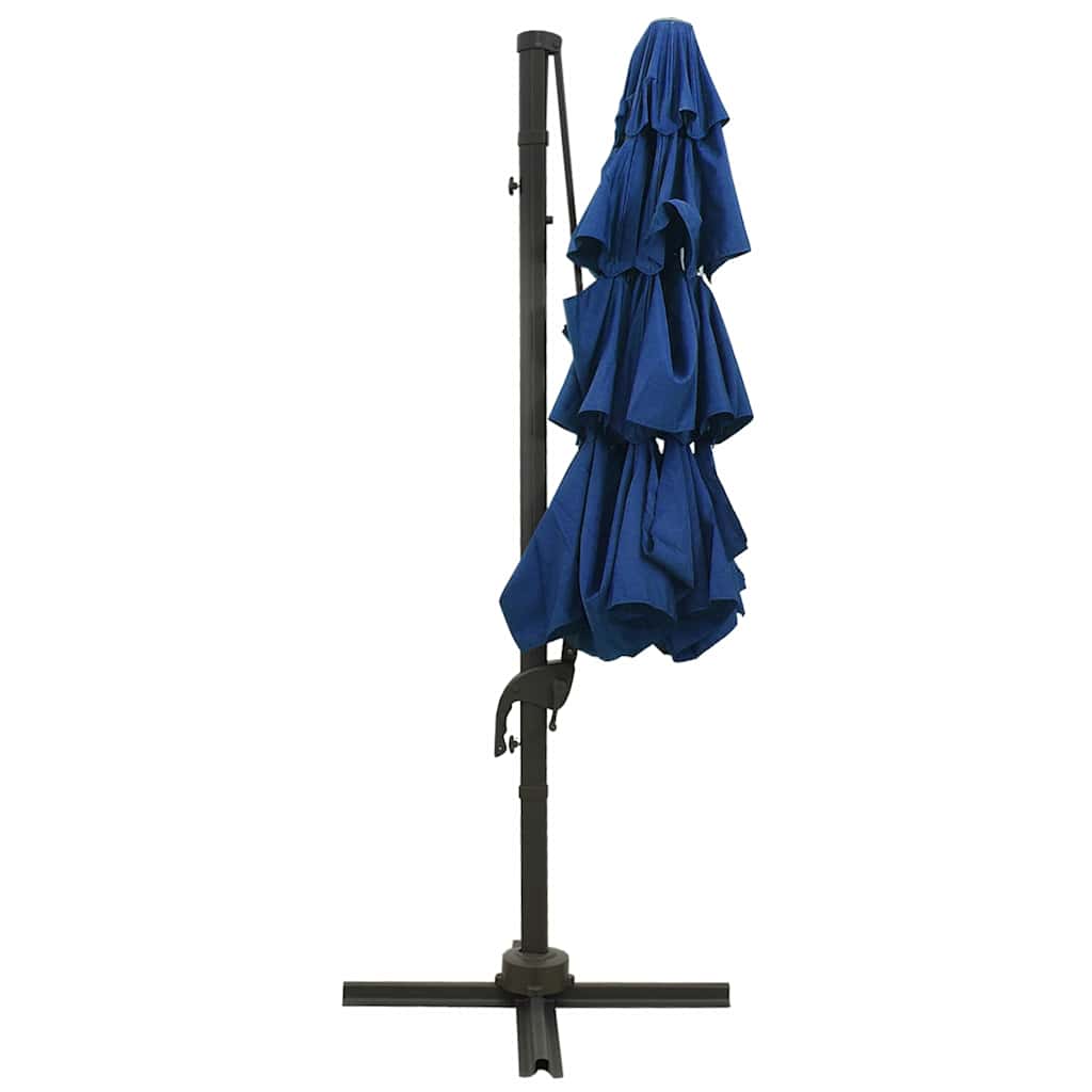 Parasol | Azure Blue | Polyester | 3x3 m | Tiltable | Garden Parasol