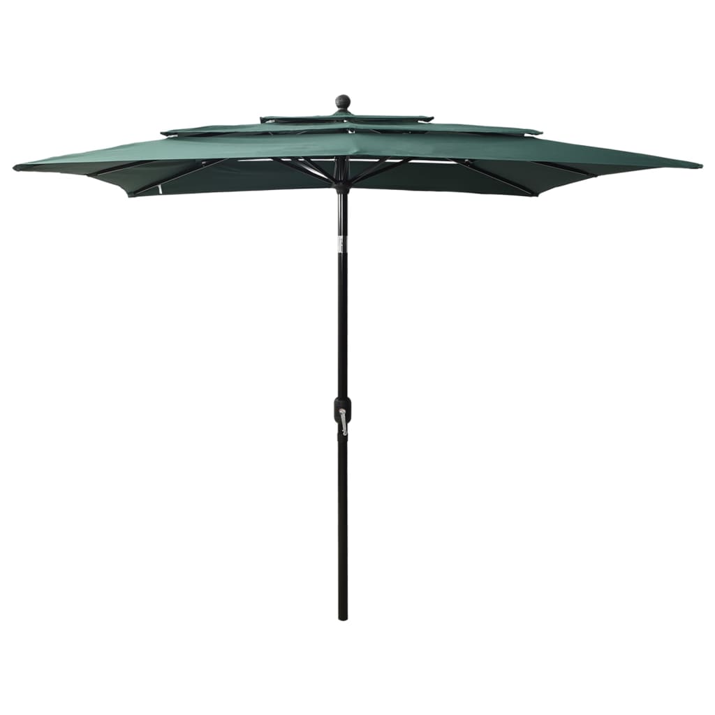 Parasol | Green | Polyester, Powder-Coated Aluminium | 2.5 x 2.5 m