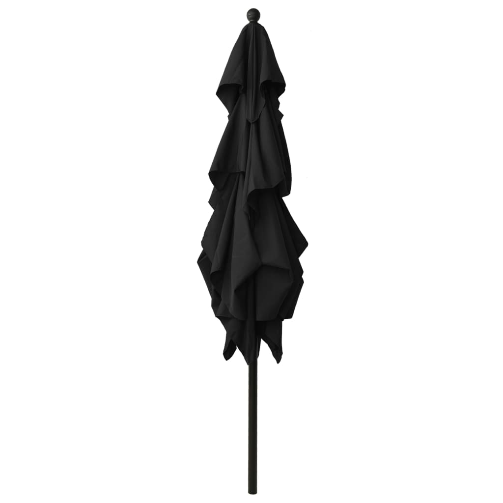 Parasol | Black | Polyester | 2.5 metres | Foldable | Garden Parasol
