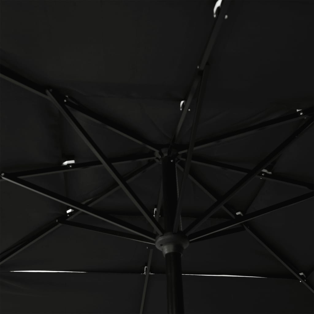 Parasol | Black | Polyester | 2.5 metres | Foldable | Garden Parasol