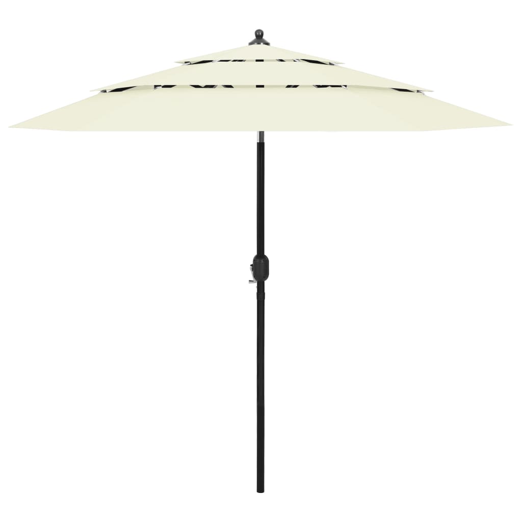 Parasol | Sand | Polyester, Powder-coated Aluminium | Medium | Foldable