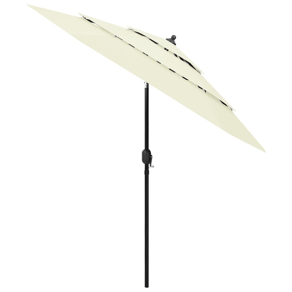Parasol | Sand | Polyester, Powder-coated Aluminium | Medium | Foldable