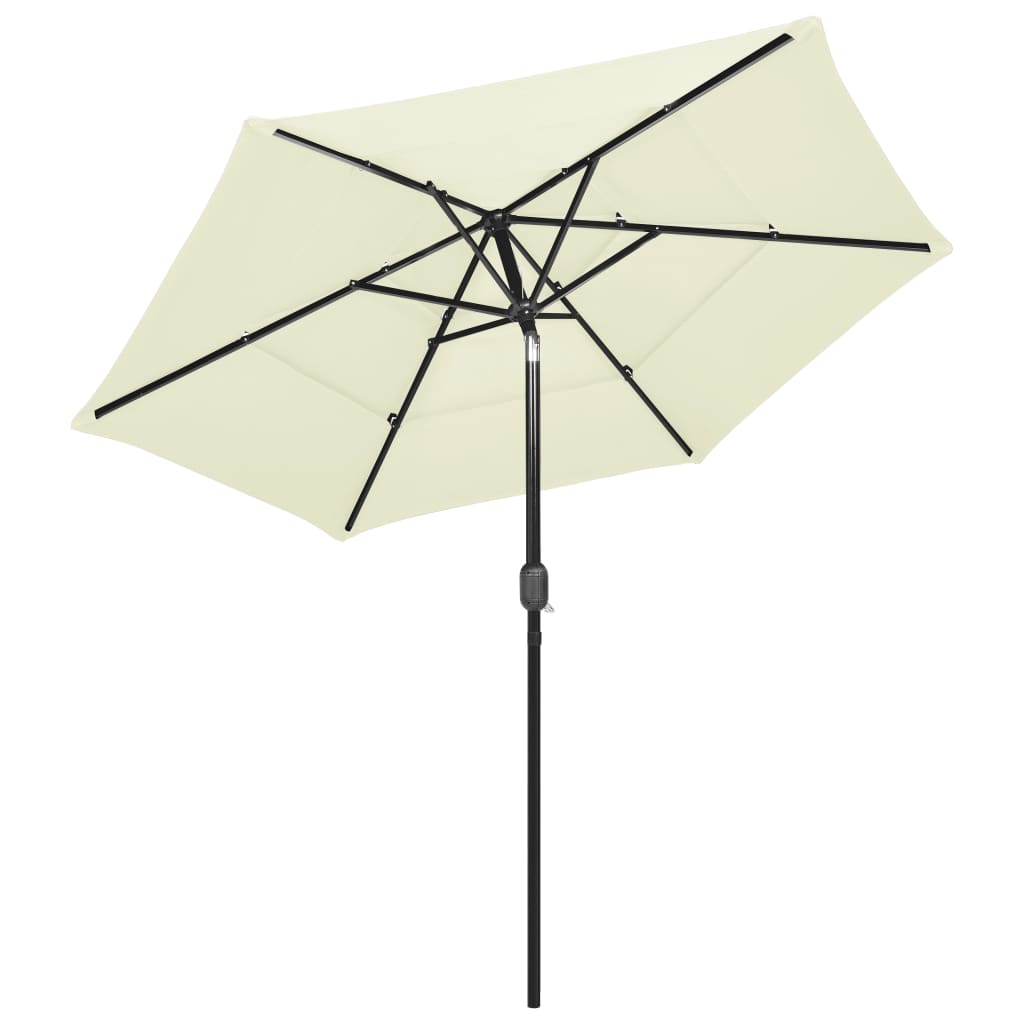 Parasol | Sand | Polyester, Powder-coated Aluminium | Medium | Foldable