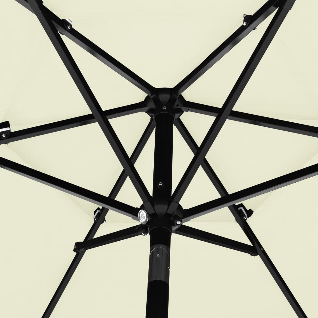 Parasol | Sand | Polyester, Powder-coated Aluminium | Medium | Foldable