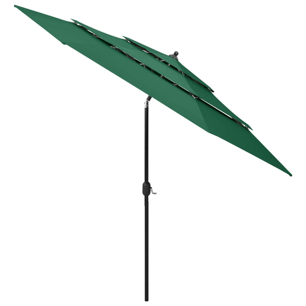 Parasol | Green | Polyester, powder-coated aluminium | 3m | Foldable