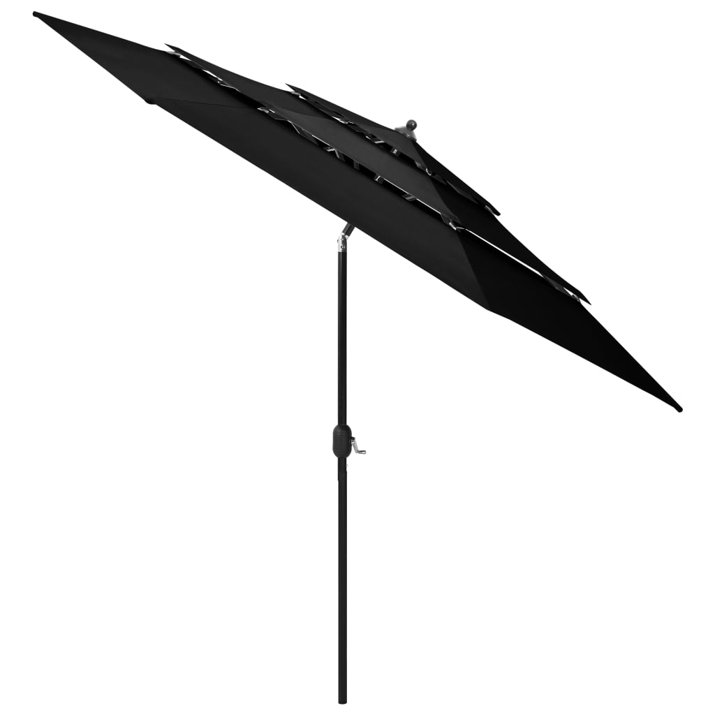 Parasol | Black | Polyester, powder-coated aluminium | 3 m canopy
