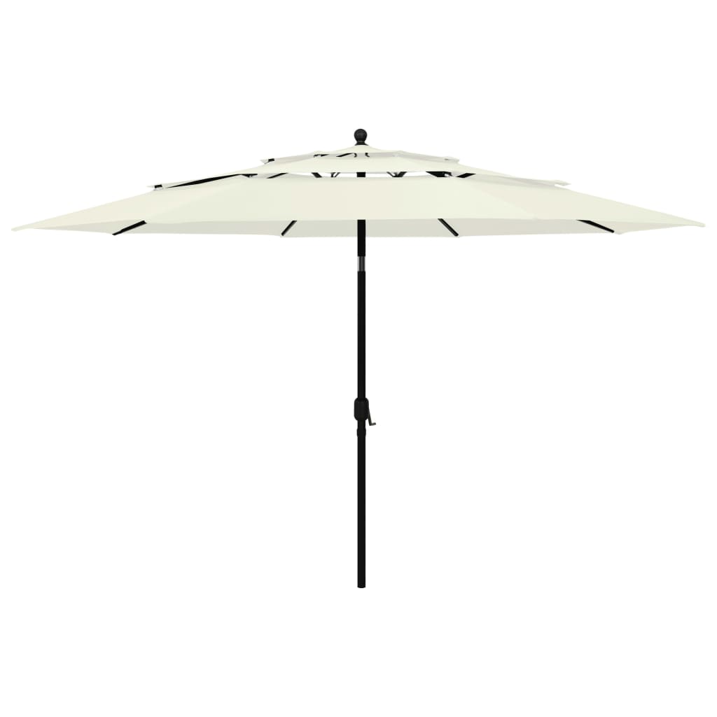 Parasol | Sand | Polyester, Powder-Coated Aluminium | Large |  Foldable