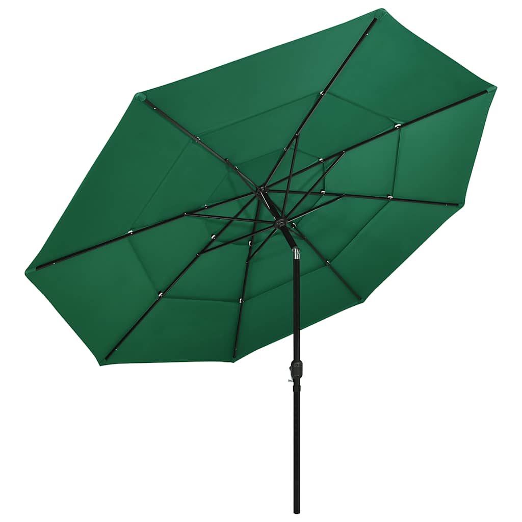 Parasol | Green | Polyester | Large | Foldable | Large Garden Parasol