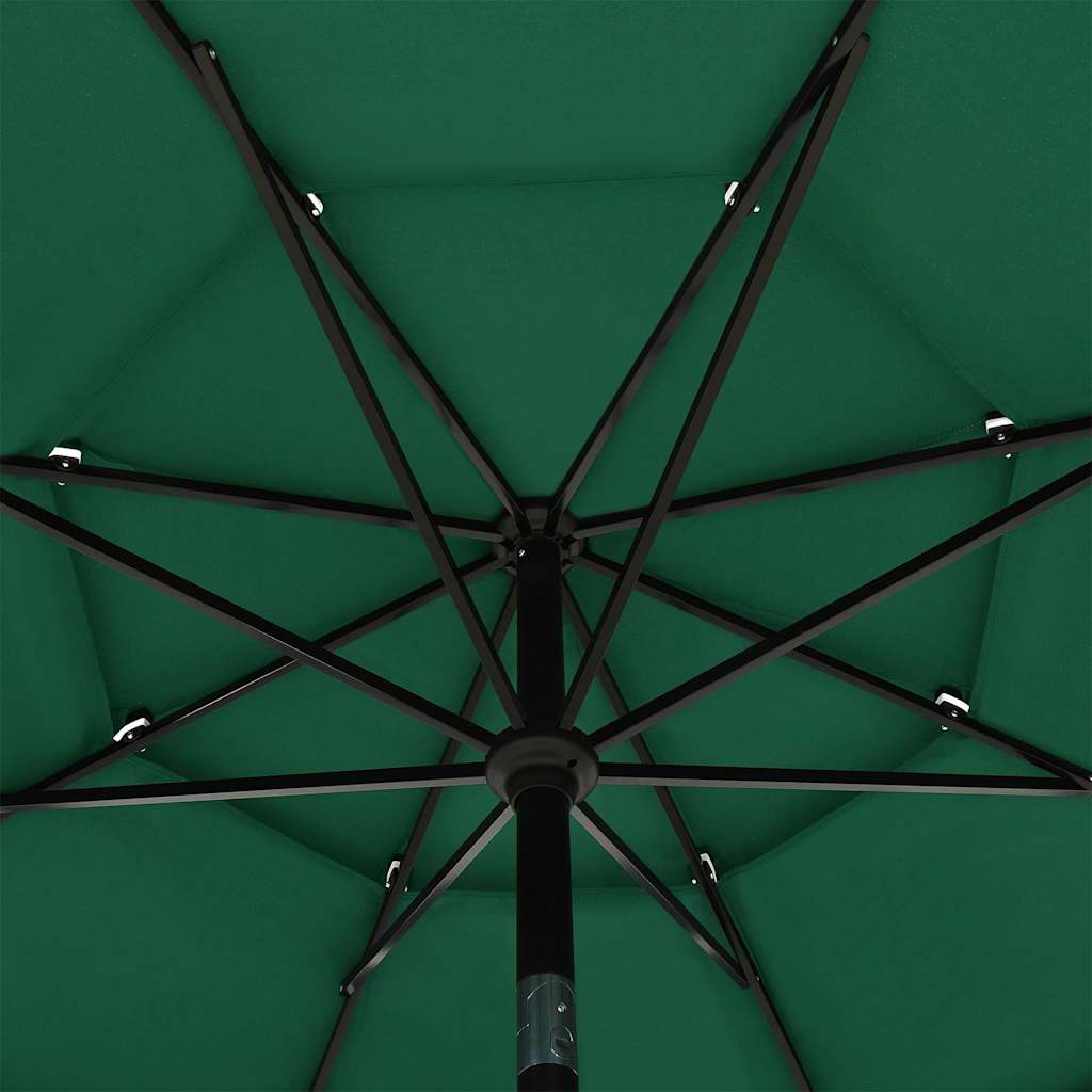 Parasol | Green | Polyester | Large | Foldable | Large Garden Parasol