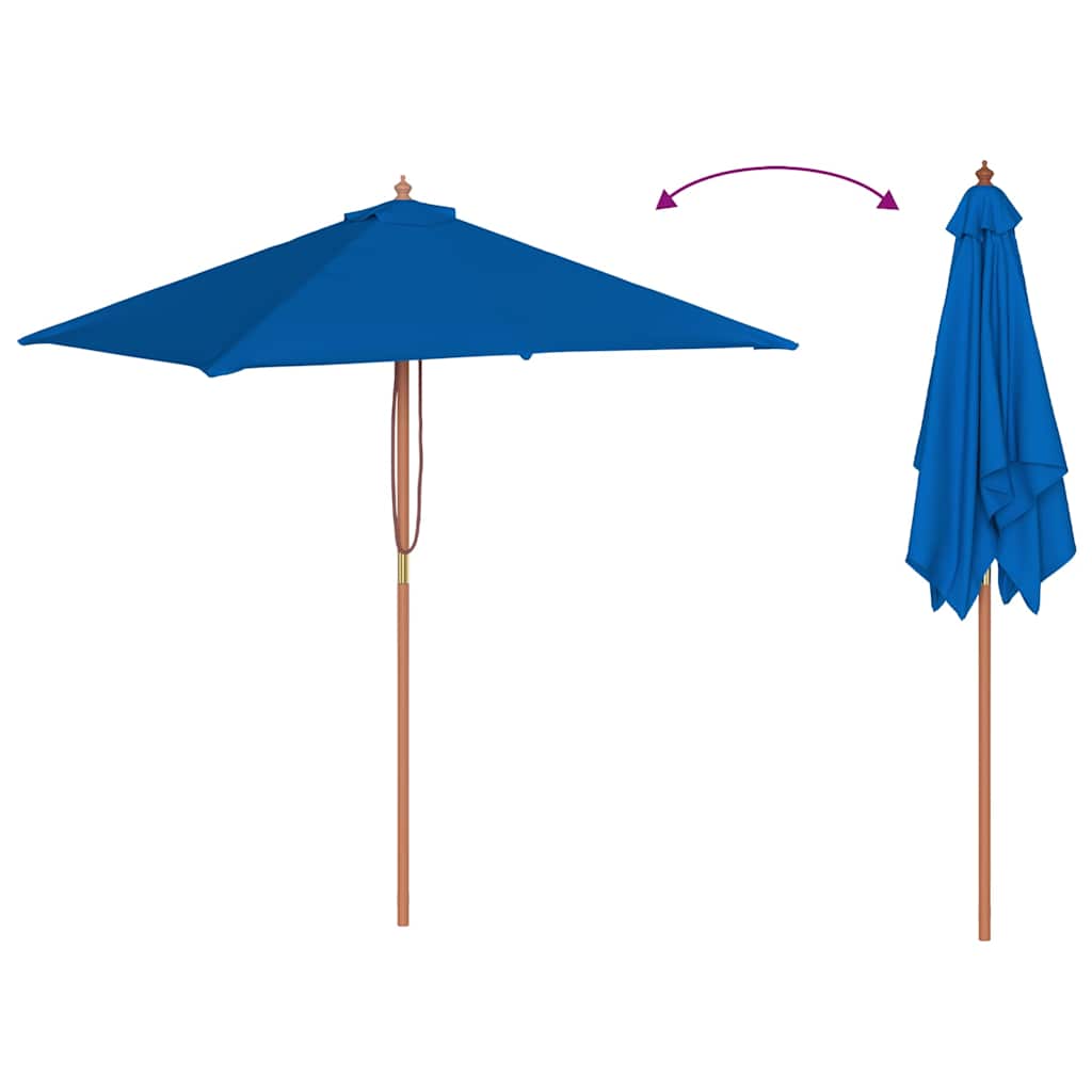 Garden Parasol | Blue | Fabric | 150x200 cm | Collapsible