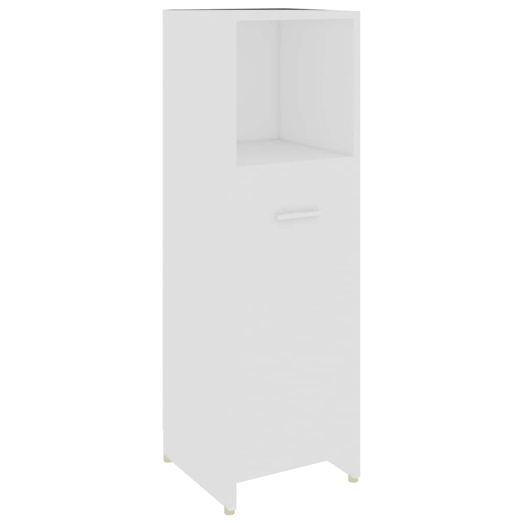 3 Piece Bathroom Furniture Set White Engineered Wood