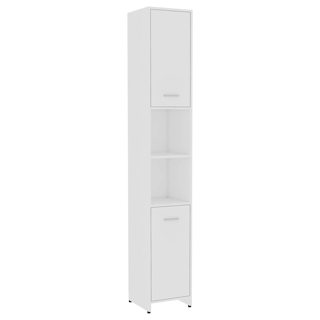 3 Piece Bathroom Furniture Set White Engineered Wood