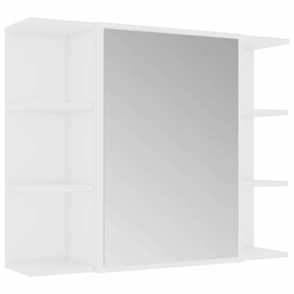 3 Piece Bathroom Furniture Set White Engineered Wood